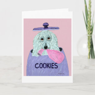 Poodle Cookie Thief Card