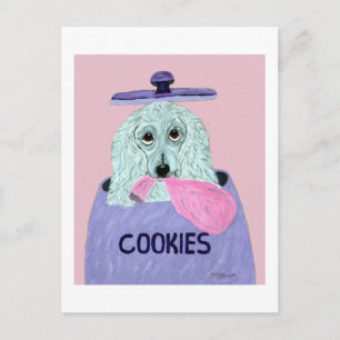 Poodle Cookie Thief  Postcard