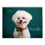 Poodle Cute Poodle Puppies 2024 Calendar at Zazzle