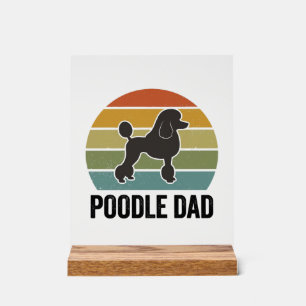Poodle Dad Vintage Sunset Dog Lover Design_1 Acrylic Sign