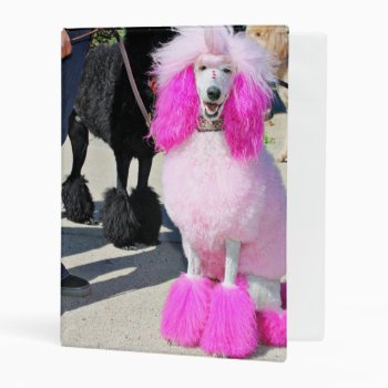 Poodle Day 2016 - Barnes - Pink Standard Poodle Mini Binder by SayWoof at Zazzle