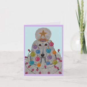 Poodle Decorated for Christmas Invitation