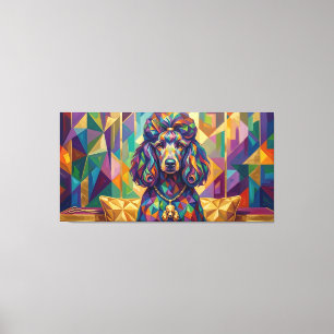 Poodle Diva Dog Salon Pop Art Portrait Canvas Print