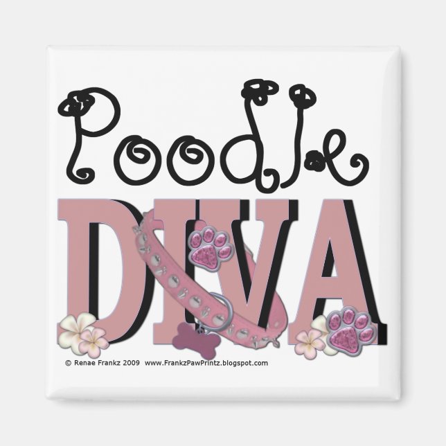 Poodle DIVA Magnet (Front)