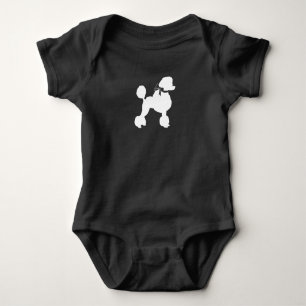 Poodle Dog Baby Shower Puppy Grey Gender Neutral Baby Bodysuit