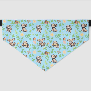 Poodle Dog Bandana Pastel Spring Floral Cute Pet Collar