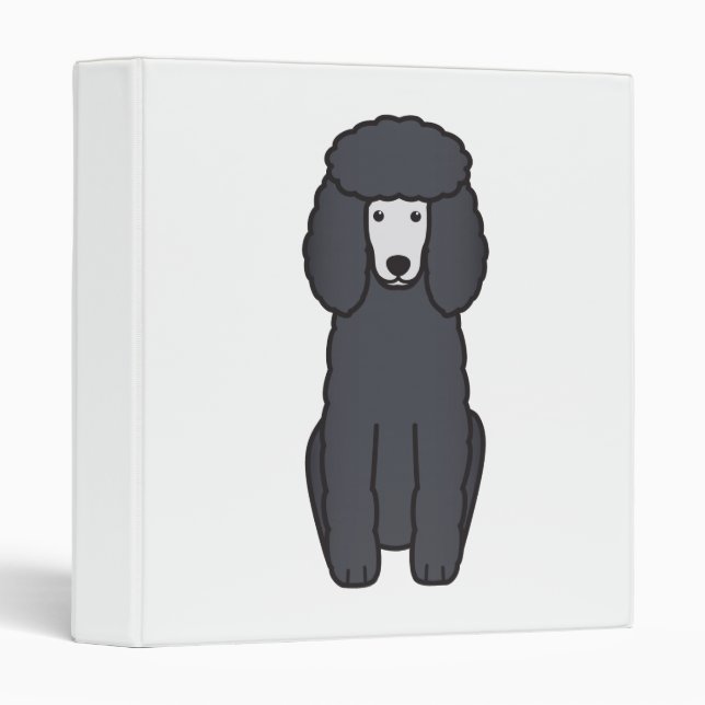 Poodle Dog Cartoon Binder (Front/Spine)