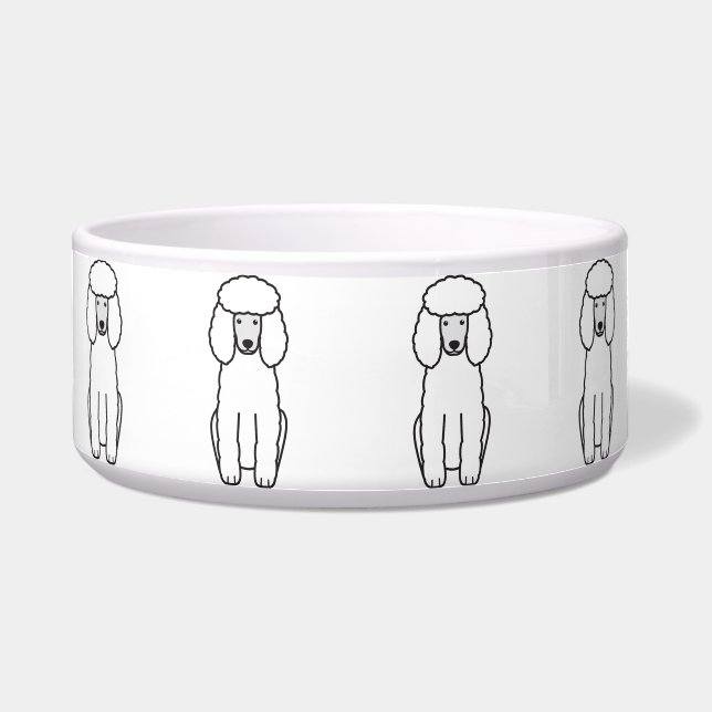 Poodle Dog Cartoon Bowl (Front)