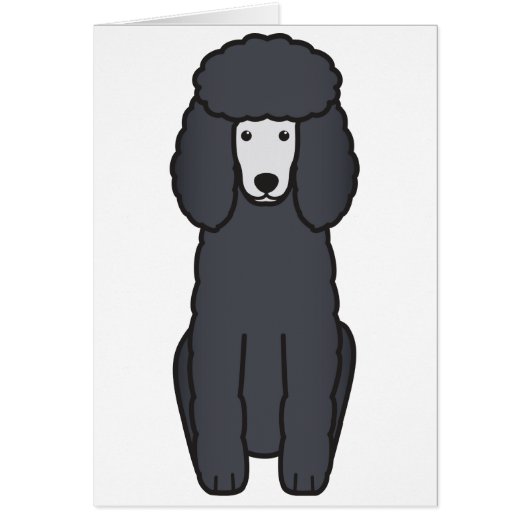 Poodle Dog Cartoon Cards (Front)