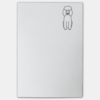 Poodle Dog Cartoon Post-it Notes by DogBreedCartoon at Zazzle