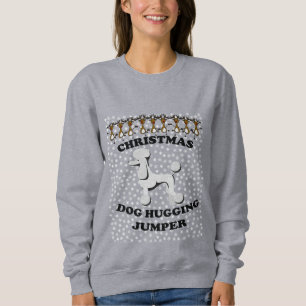 Poodle dog Christmas Dog Hugging Sweatshirt
