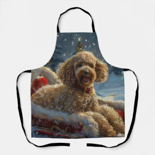 Poodle Dog Christmas Festive  Apron