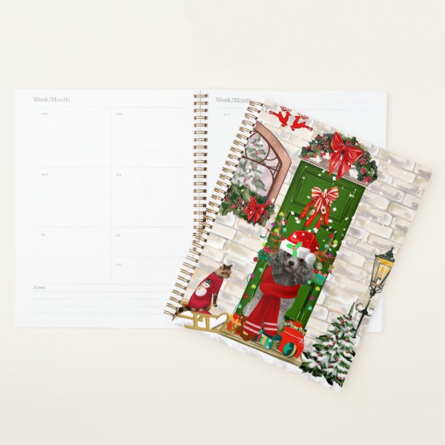 Poodle Dog Christmas  Planner (Display)