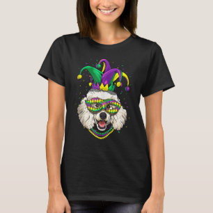 Poodle Dog Cute Mardi Gras Carnival Jester Costume T-Shirt