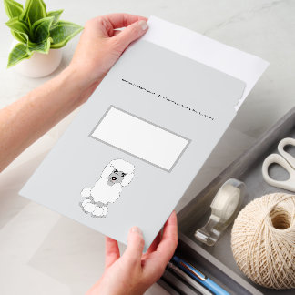 Poodle Dog Design Any Colour Background Envelope Mailers