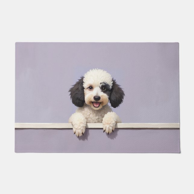 Poodle Dog Doormat Art (Front)
