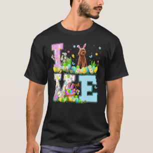 Poodle Dog Easter Egg Hunt  Love Poodle Easter Sun T-Shirt