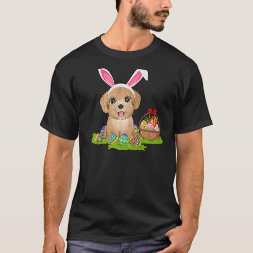 Poodle Dog Easter Egg Hunting Bunny Poodle Easter  T_Shirt