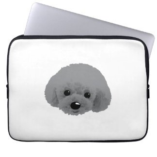 Poodle dog (gray) laptop sleeve