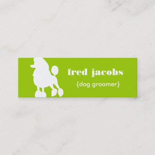 Poodle Dog Groomer Business Card