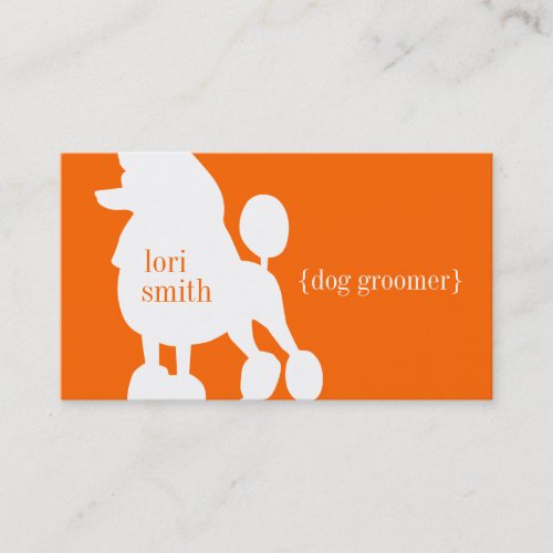 Poodle Dog Groomer Business Card