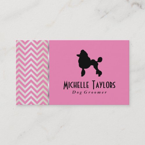 Poodle  Dog Groomer offset Business Card