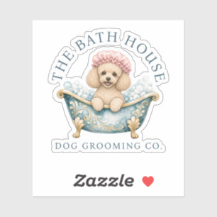 Poodle Dog Groomer Vinyl Sticker Cut‑Out