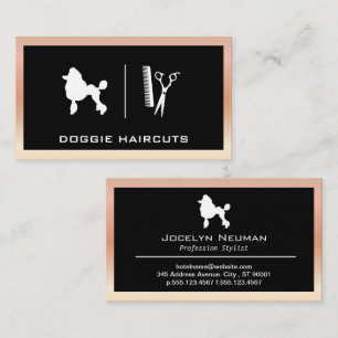 Poodle Dog Grooming Business Card