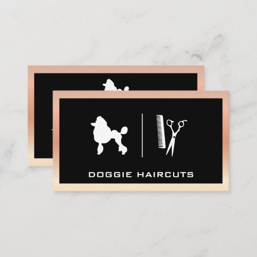 Poodle Dog  Grooming Business Card