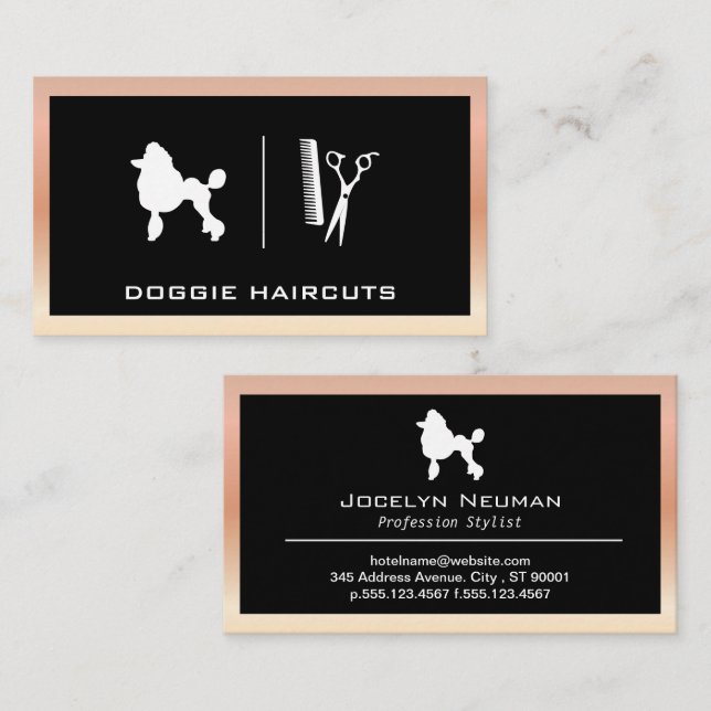 Poodle Dog | Grooming Business Card (Front/Back)
