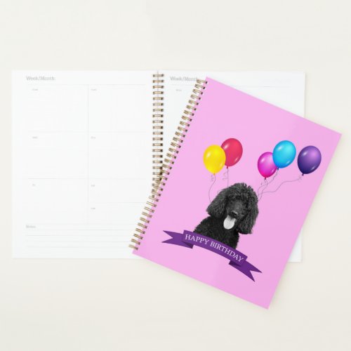 Poodle Dog Happy Birthday Gift Bag Planner