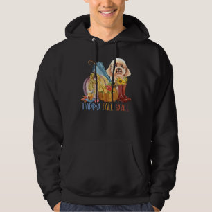 Poodle Dog Happy Fall Y All  Christmas Thanksgivin Hoodie