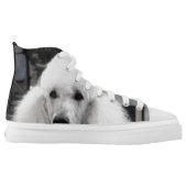 Poodle dog high top tennis shoes (Left Shoe Inside)