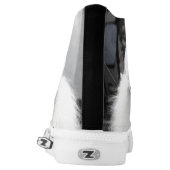 Poodle dog high top tennis shoes (Left Shoe Back)