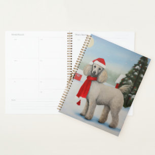 Poodle Dog in Snow Christmas Planner