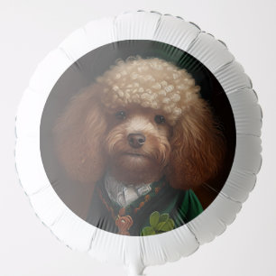 Poodle Dog in St. Patrick's Day Dress Balloon