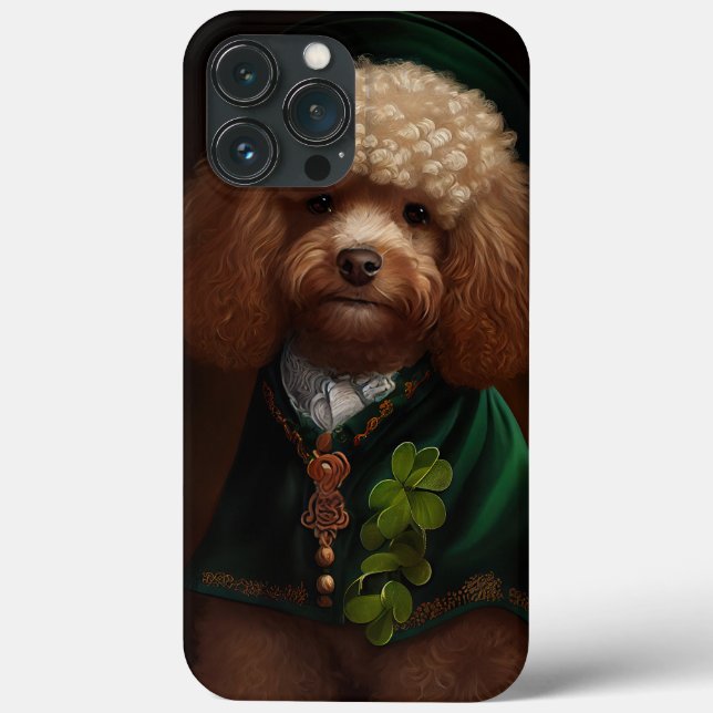 Poodle Dog in St. Patrick's Day Dress Case-Mate iPhone Case (Back)