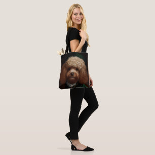 Poodle Dog in St. Patrick's Day Dress Tote Bag