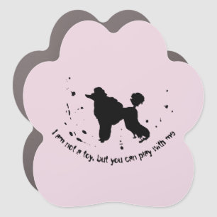Poodle Dog Joke Abstract Ink Splatter Funny Car Magnet