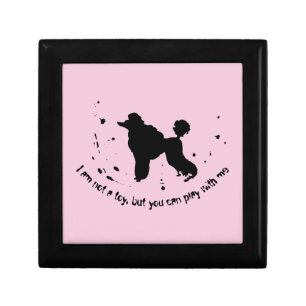 Poodle Dog Joke Abstract Ink Splatter Funny Gift Box