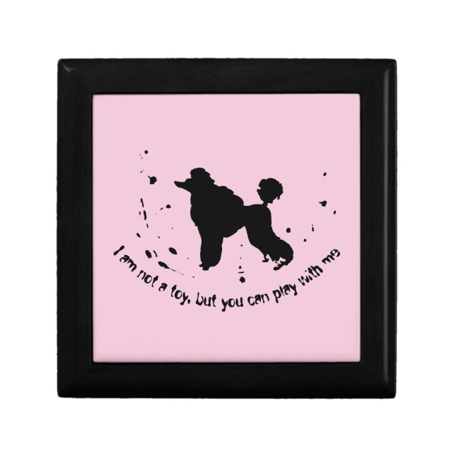 Poodle Dog Joke Abstract Ink Splatter Funny Gift Box (Front)