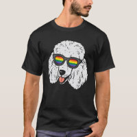 Poodle Dog LGBTQ Rainbow Flag Gay Pride Ally Dog L