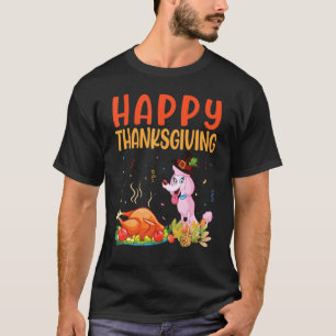 Poodle Dog Look Turkey Meat Dish Happy Our Thanksg T-Shirt