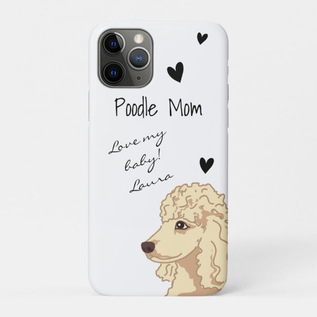 poodle dog lover puppy pet love Case-Mate iPhone case (Back)