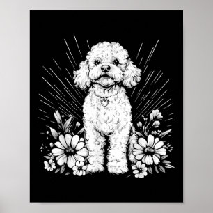 Poodle Dog Lover Retro Style Tattoo Poster