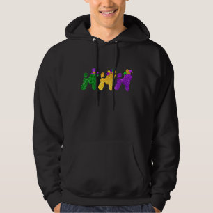 Poodle Dog Mardi Gras Party Festival Costume Hoodie