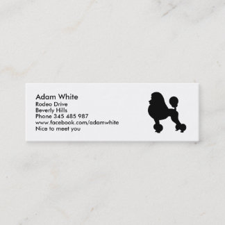 Poodle dog mini business card