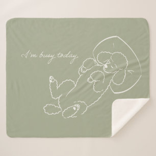 Poodle Dog Mom Blanket - Funny I'm Busy Sleepy Dog