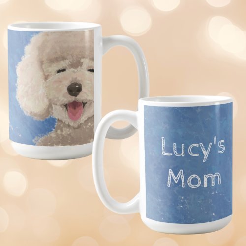 Poodle Dog Mom Mug Custom Name Cute Pet Gift