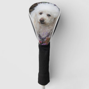 Poodle dog monogrammed golf head cover